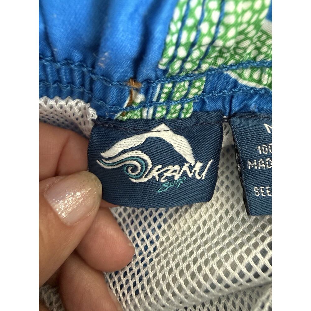 Kanu Surf Boys Blue Starfish Board Shorts Swim Trunks Tie Waist Pockets Size 5/6 - Picture 5 of 7